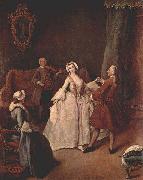 Pietro Longhi The Dancing Lesson oil